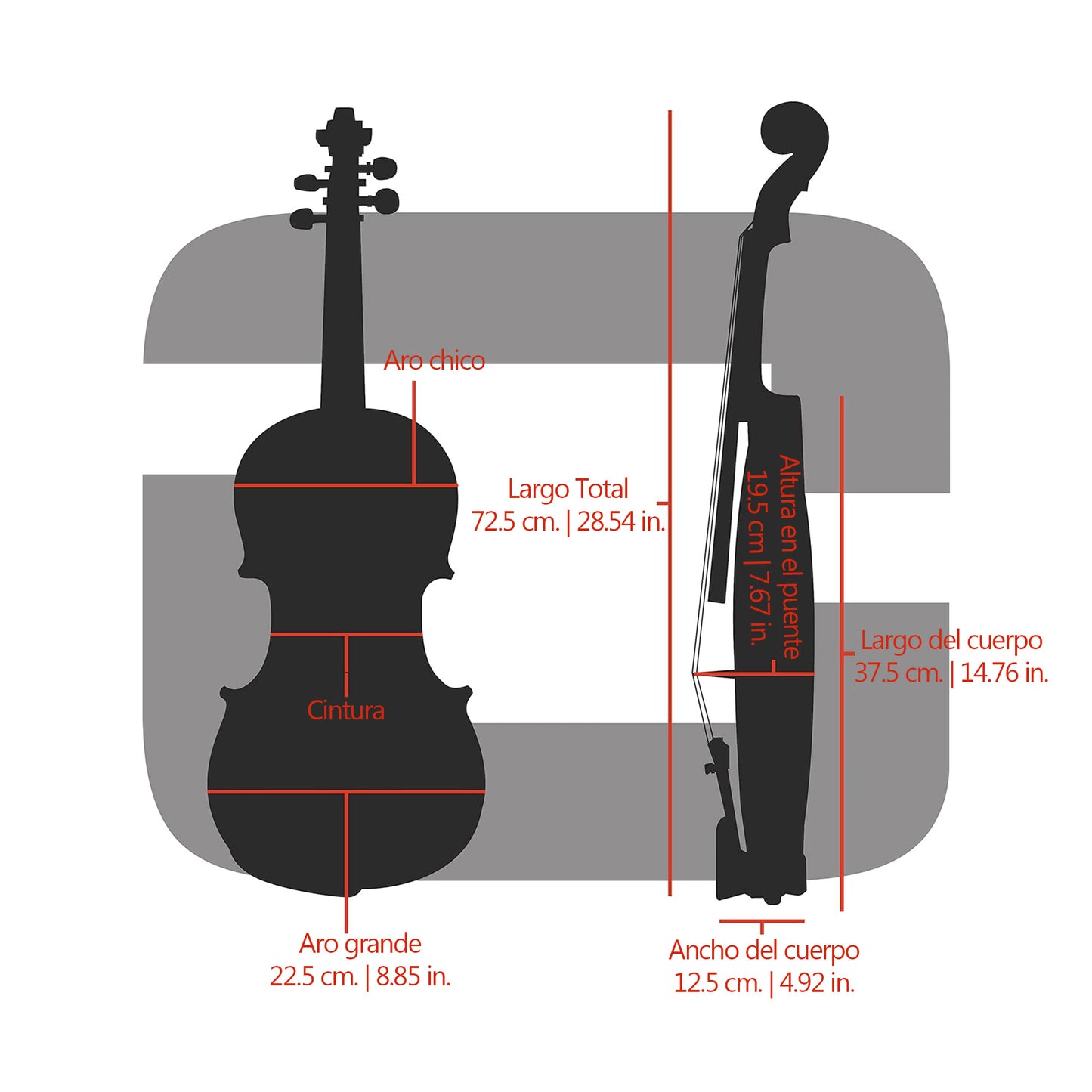 Estuche Crossrock Fibra de Vidrio Amarillo para Violín