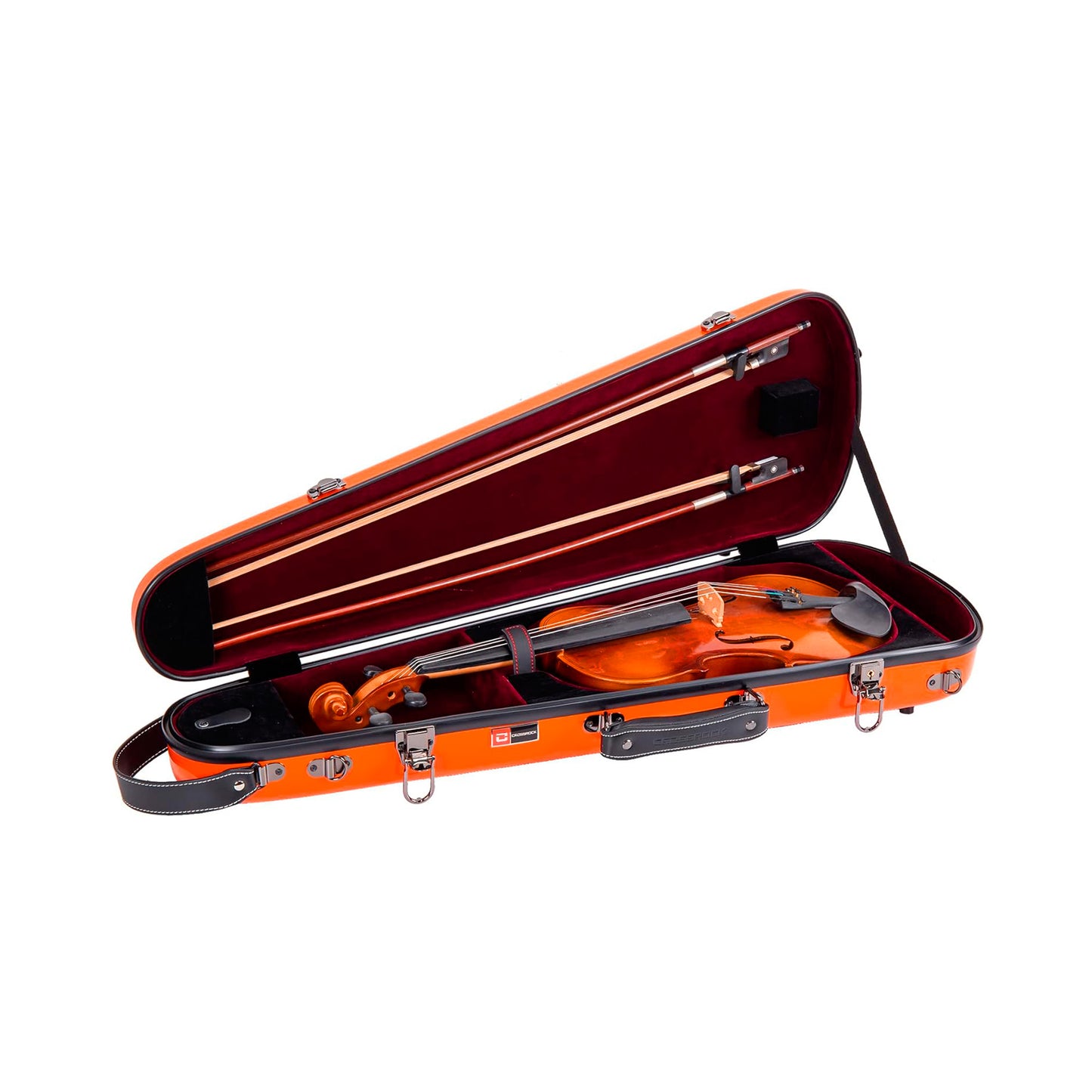 Estuche Crossrock Fibra de Vidrio Naranja para Violín