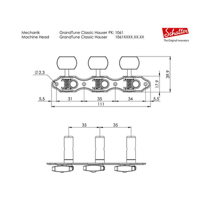 Maquinaria Schaller GrandTune® Titanio